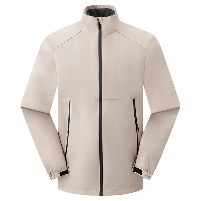 Outdoor Waterproof Men Women Stand Collar Jacket Custom Logo Anti-static Coat Print Company Design Casual Sweatshirt Embroidery