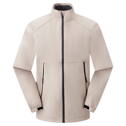 Outdoor Waterproof Men Women Stand Collar Jacket Custom Logo Anti-static Coat Print Company Design Casual Sweatshirt Embroidery