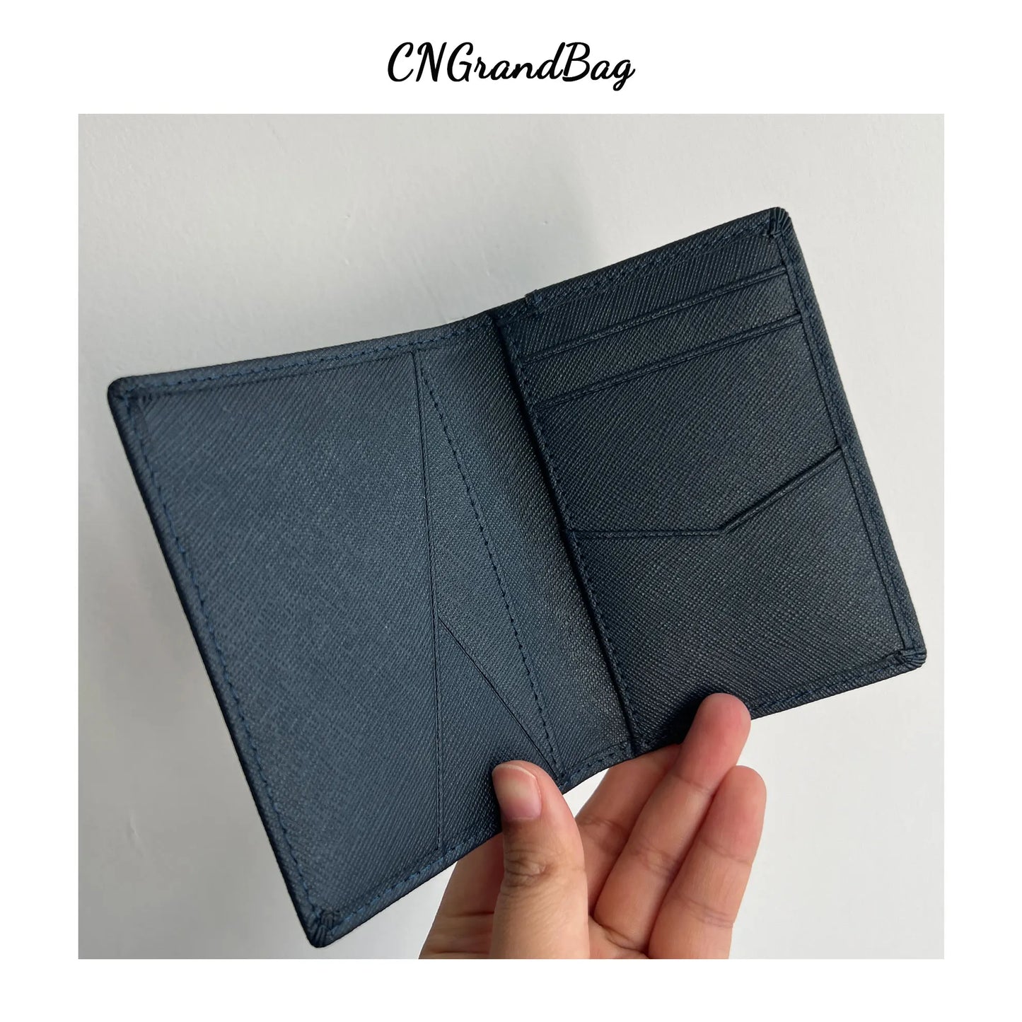 Customized Initials Genuine Leather Card Holder Bank Card Multi Card Slot Business Card Bag Commuter Wallet Men's Cover Wallet