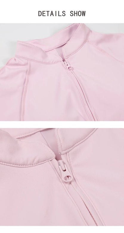 SOISOU Nylon Jumpsuit Women's Sport Yoga Fitness Set with zipper & chest cushion Bare Back High elastic soft fabric Gym Bodysuit