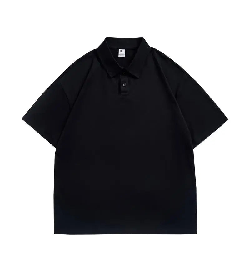 DIY Custom Logo 100% Cotton 240GSM Thick 5XL Big Size Summer New Men's Short Sleeve Oversized T-shirt Cool POLO Shirt Casual