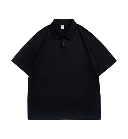 DIY Custom Logo 100% Cotton 240GSM Thick 5XL Big Size Summer New Men's Short Sleeve Oversized T-shirt Cool POLO Shirt Casual
