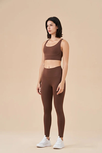 TRY TO BN New 46 Color Yoga Pants Sports Leggings Women Fitness Nylon High Waist Leggings Workout Trousers Training Gym Clothing