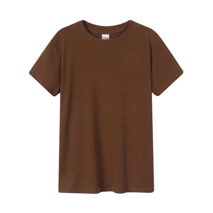 Custom LOGO DIY Women's Short Sleeve Solid Slim Fit Crew Neck Tee Basic Skinny Ribbed Tight Athletic Casual Workout Yoga Tshirt