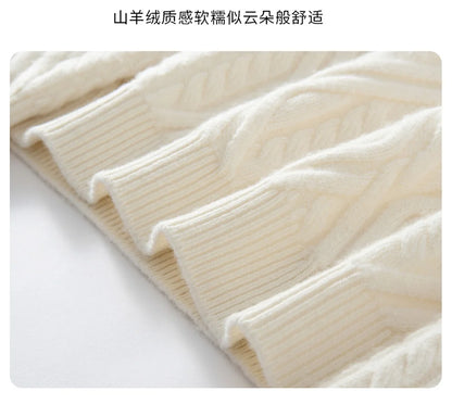Choice Men Mock Neck Pullover Cashmere Sweater Autumn Winter 100%Pure Cashmere Knitwear Smart Casual Sweater Korean Fashion Tops