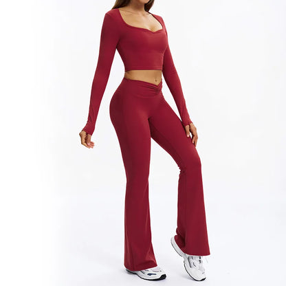 SWELTERING 2PCS Yoga Set Fitness Gym Tracksuit Sportswear Women Workout Outfits High Waist Leggings Sports Bra Athletic Wear