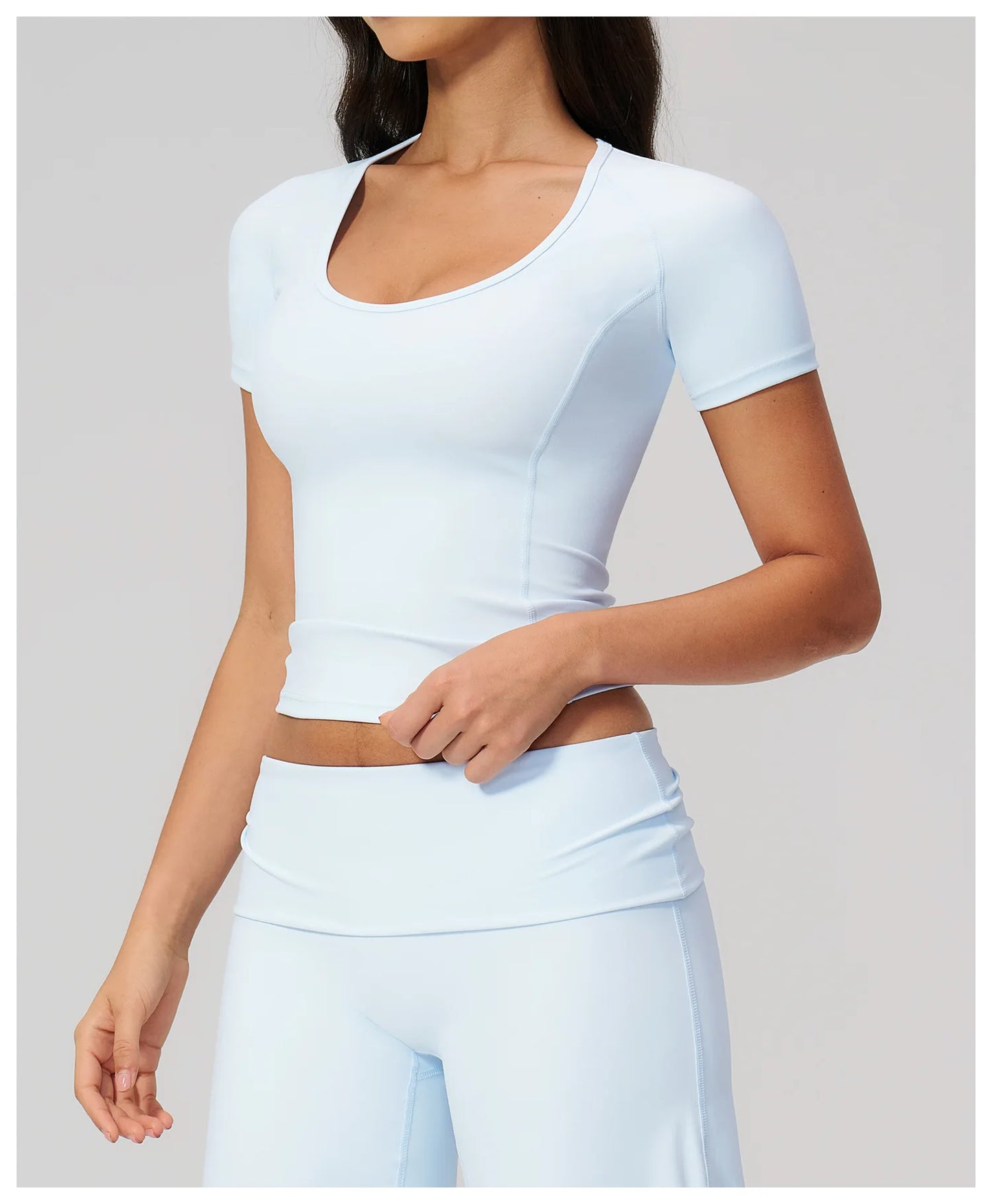 Sexy Women Yoga Shirts Fitness Sports T-Shirts Gym Workout Short Sleeve Top Running Active Wear Femme Sports Top Workout Shirts