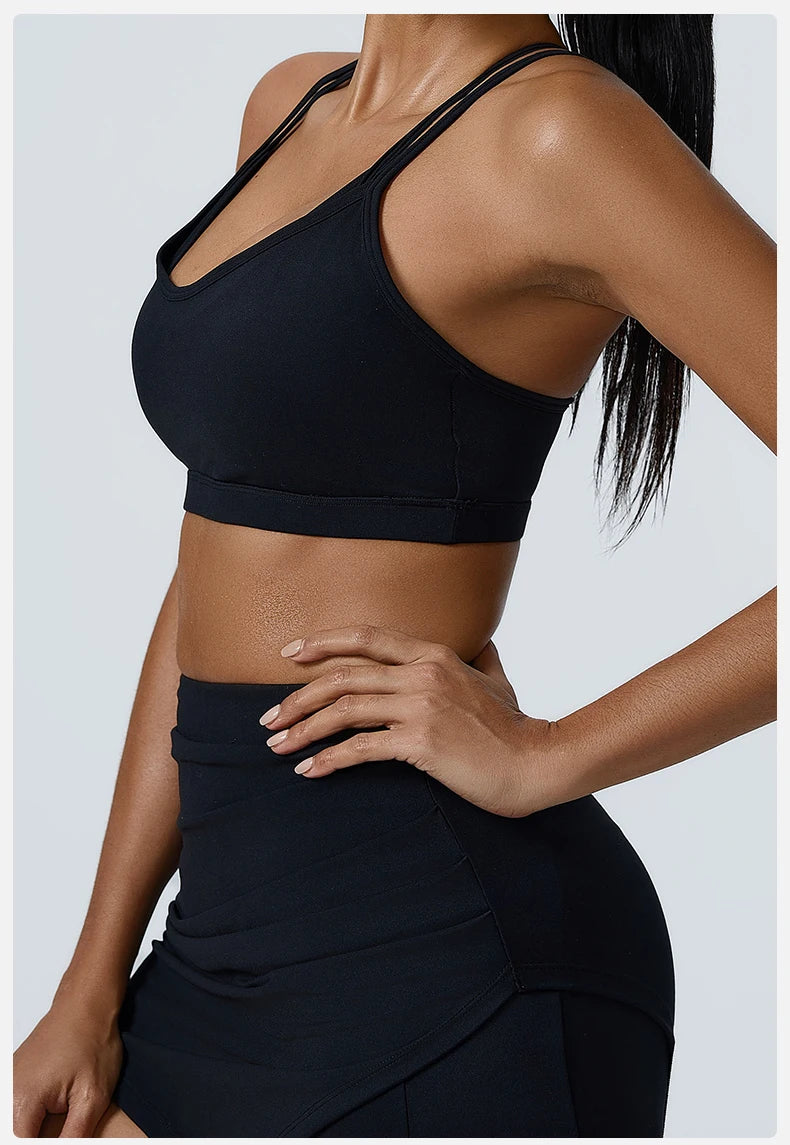 Yoga  Fitness Madam Bras Sexy Back Sports  Breathable Anti Shock Tank Top Fitness Sexy Breathable Underwear For Madam Yoga Gym