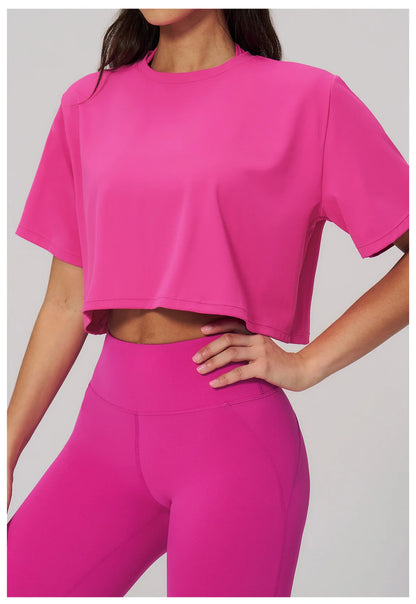 Ropa Mujer Yoga Sports T-Shirts Women Fitness Short Sleeve Gym Workout Shirts Female Outdoor Running Active Wear Sports Shirts
