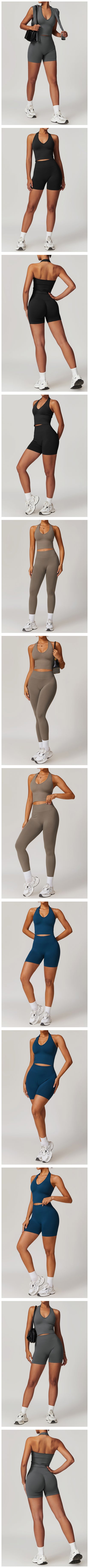 Seamless Athletic Wear Women's Clothes 2 Pieces Yoga Set Workout Sportswear Gym Clothing High Waist Leggings Fitness Sports Suit