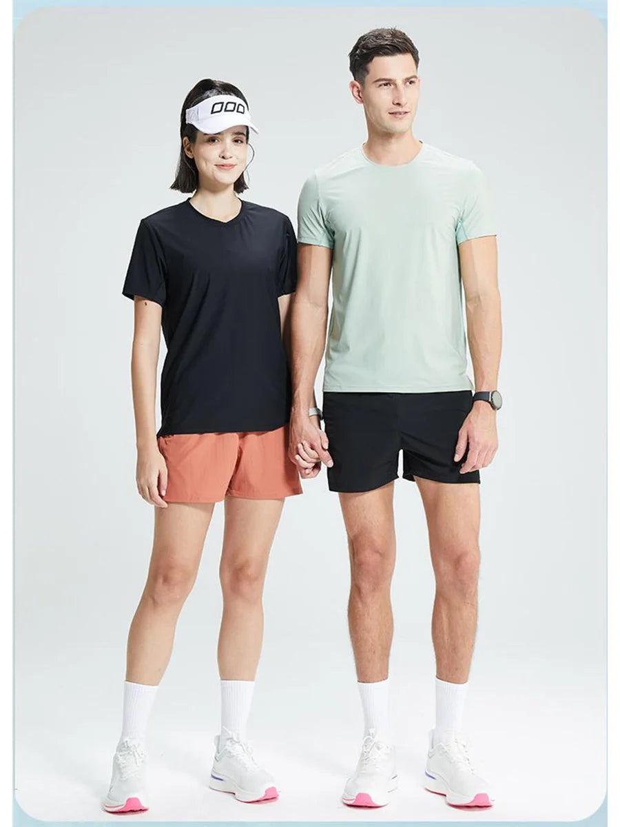 #4111001-XIYU Custom  LOGO Dry fit New Men's High Elastic Sports Casual T-shirt Cool Breathable Quick Drying Outdoor Sports