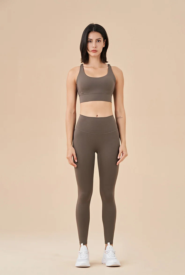 TRY TO BN New 46 Color Yoga Pants Sports Leggings Women Fitness Nylon High Waist Leggings Workout Trousers Training Gym Clothing