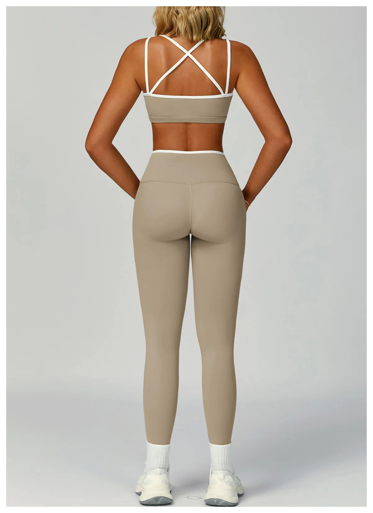 2 Pieces Gym Tracksuit Women Clothes Yoga Set Workout Outfits Fitness Sportswear High Waist Leggings Sports Bra Athletic Wear