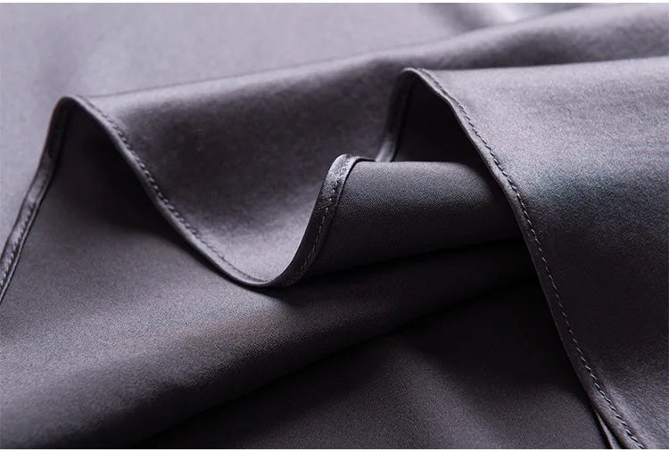 SuyaDream Silk Skirt for Woman 93%Silk 7%Spandex Solid A-line 2025 Spring Summer Chic Mid Skirts