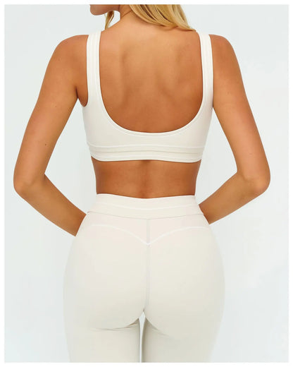Color Contrast Yoga Bra Women Breathable Gym Fitness Bra Shockproof Sports Underwear Female Workout Bra Push Up Cycling Crop Top