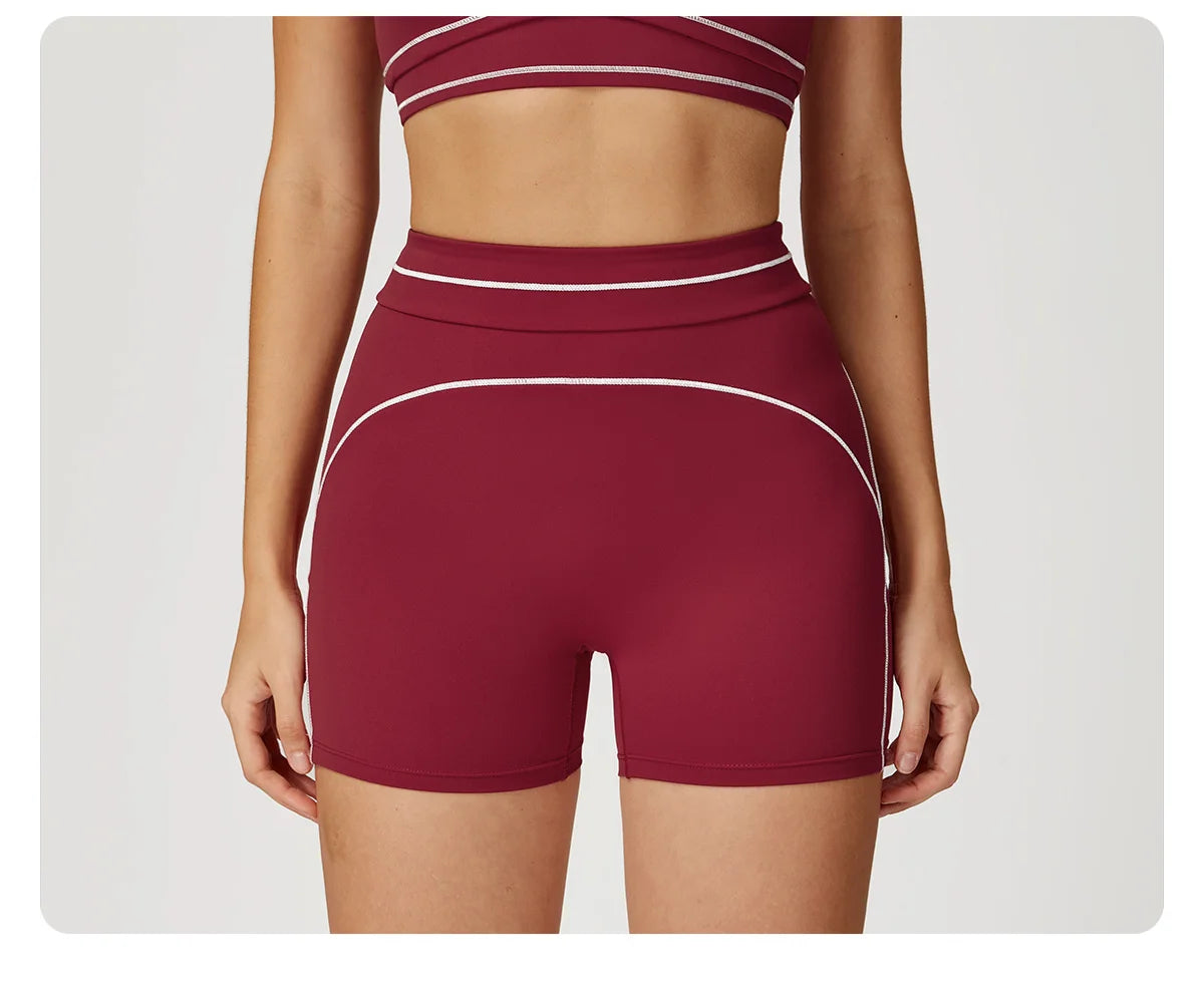 High Waist Yoga Shorts Women Breathable Sports Fitness Shorts Running Shorts Cycling Shorts Female Workout Gym Sports Shorts