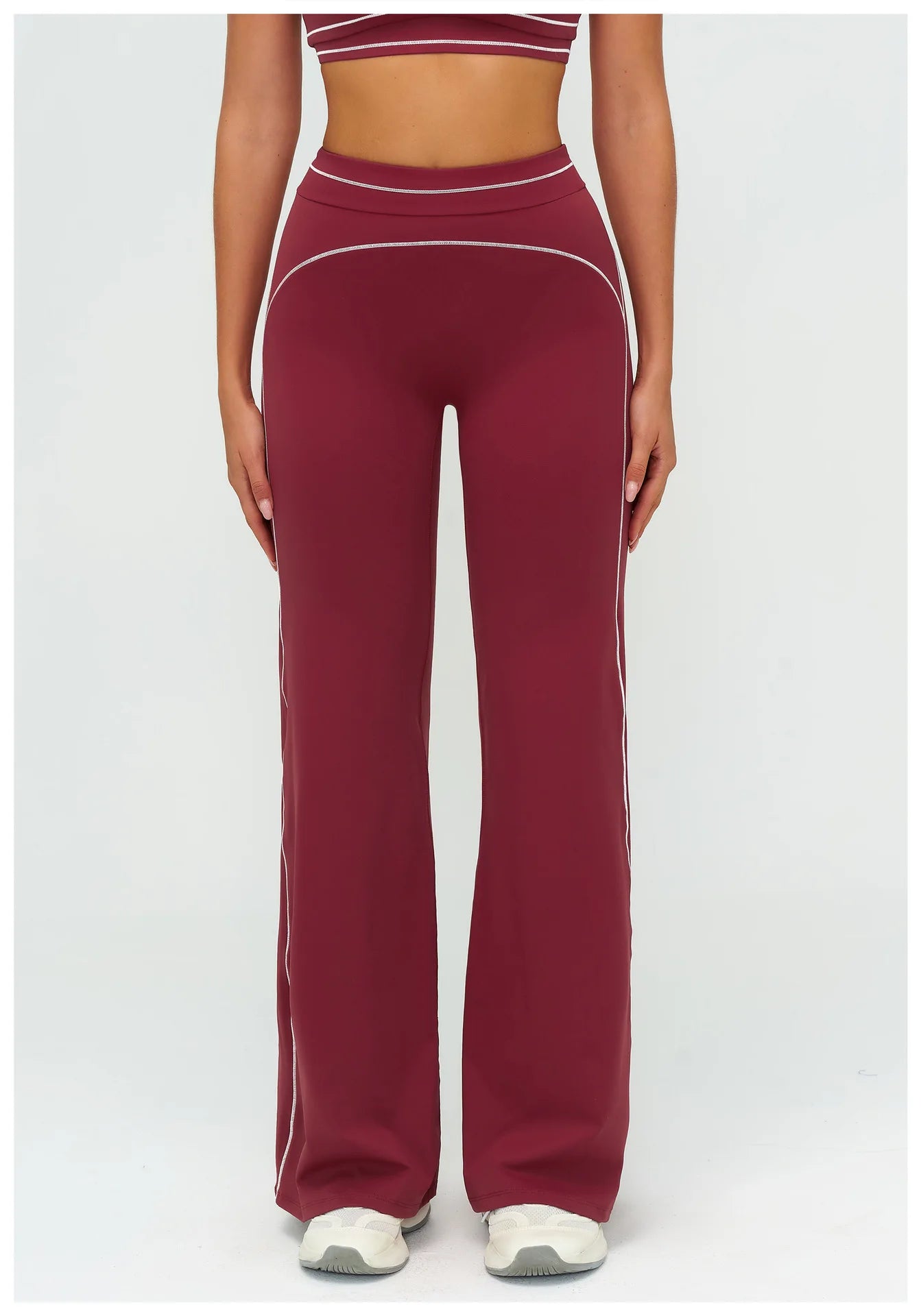 High Waist Yoga Wide Leg Pants Women Gym Fitness Bell-bottoms Pants Push Up Sports Trousers Female Casual Workout Flared Pants