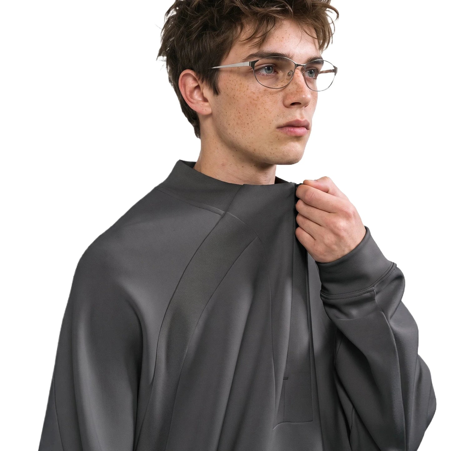Custom LOGO Men's 2026 Cotton Stretch 350G Sweatshirt Autumn/Winter New Short Casual Half-Zip Windproof Couple's Jacket