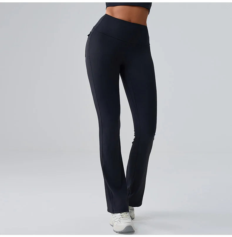 Flares Leggings Women Bell-bottoms Sports Yoga Leggings High Waist Tights Scrunch Butt Yoga Flares Pants Push Up Gym Leggings