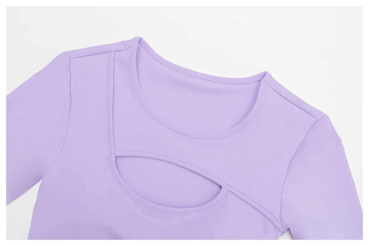 Women Yoga Shirts Crop Top Long Sleeves Sexy Hollow Out Shirts for Women Yoga Sports Fitness Gym Clothes Push Up Workout Tops
