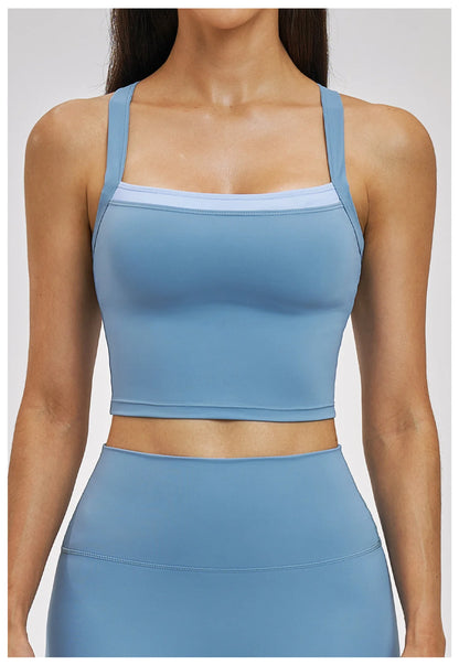 Yoga Vest Women's Shockproof Sports Underwear Gym Fitness Top Yoga Clothes Female Workout Underwear Running Push Up Sports Vest