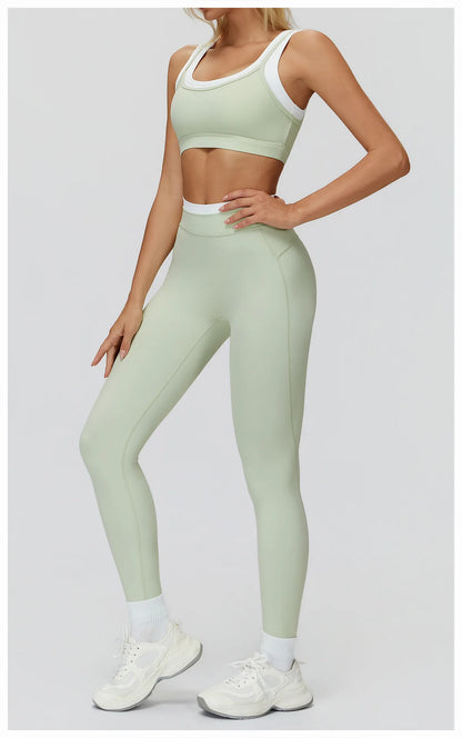 SWELTERING 2PCS Yoga Set Gym Fitness Suit Women Sports Workout Tracksuits Sportswear Female Yoga Suits Sports Bra Gym Leggings
