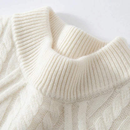 Choice Men Mock Neck Pullover Cashmere Sweater Autumn Winter 100%Pure Cashmere Knitwear Smart Casual Sweater Korean Fashion Tops