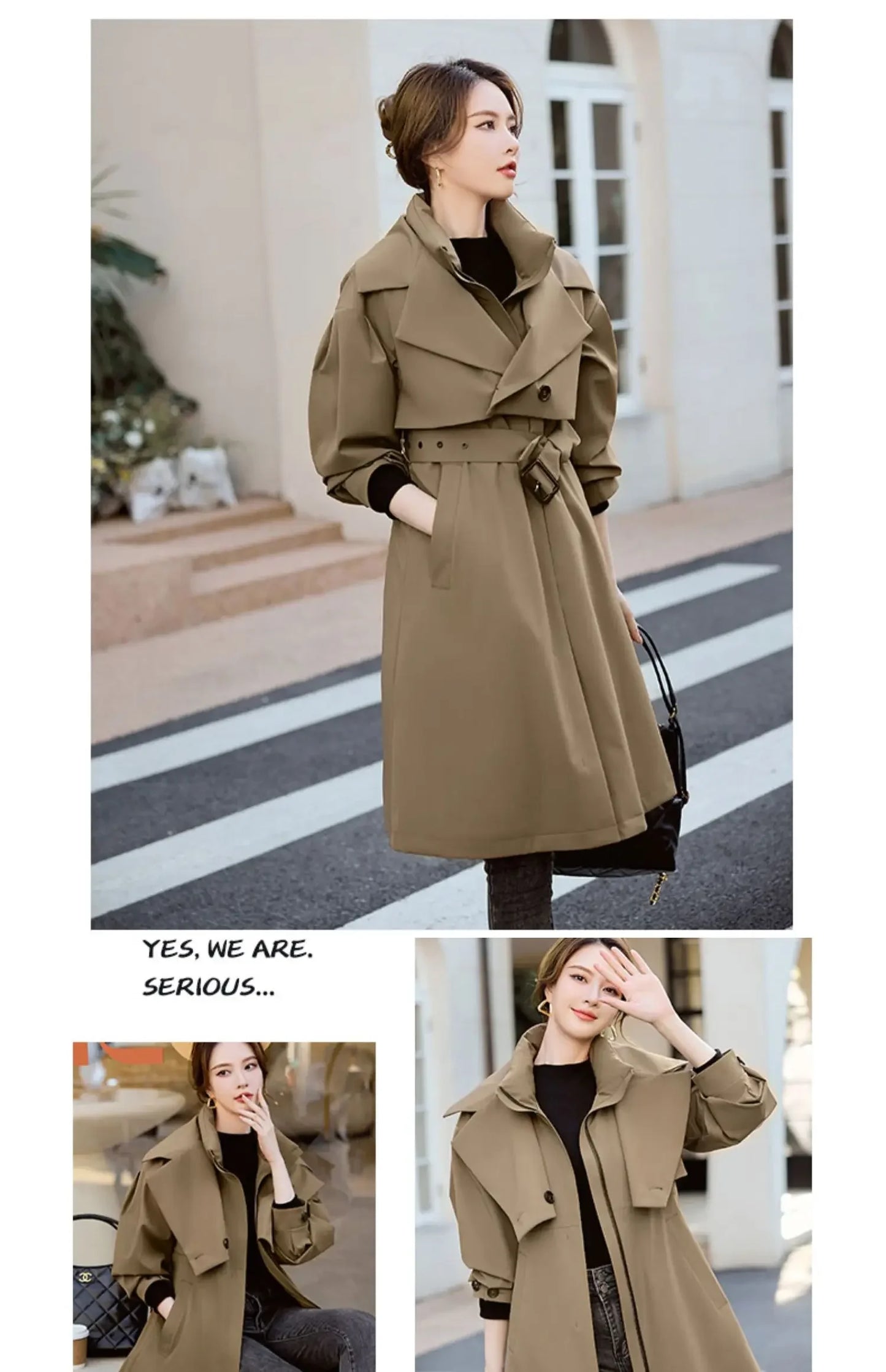 YOLANFAIRY Women's Fur Coat Women Real Fur Rex Rabbit Parkas Female Windbreaker Medium Long Work Clothes Waist Winter Coat FCY39