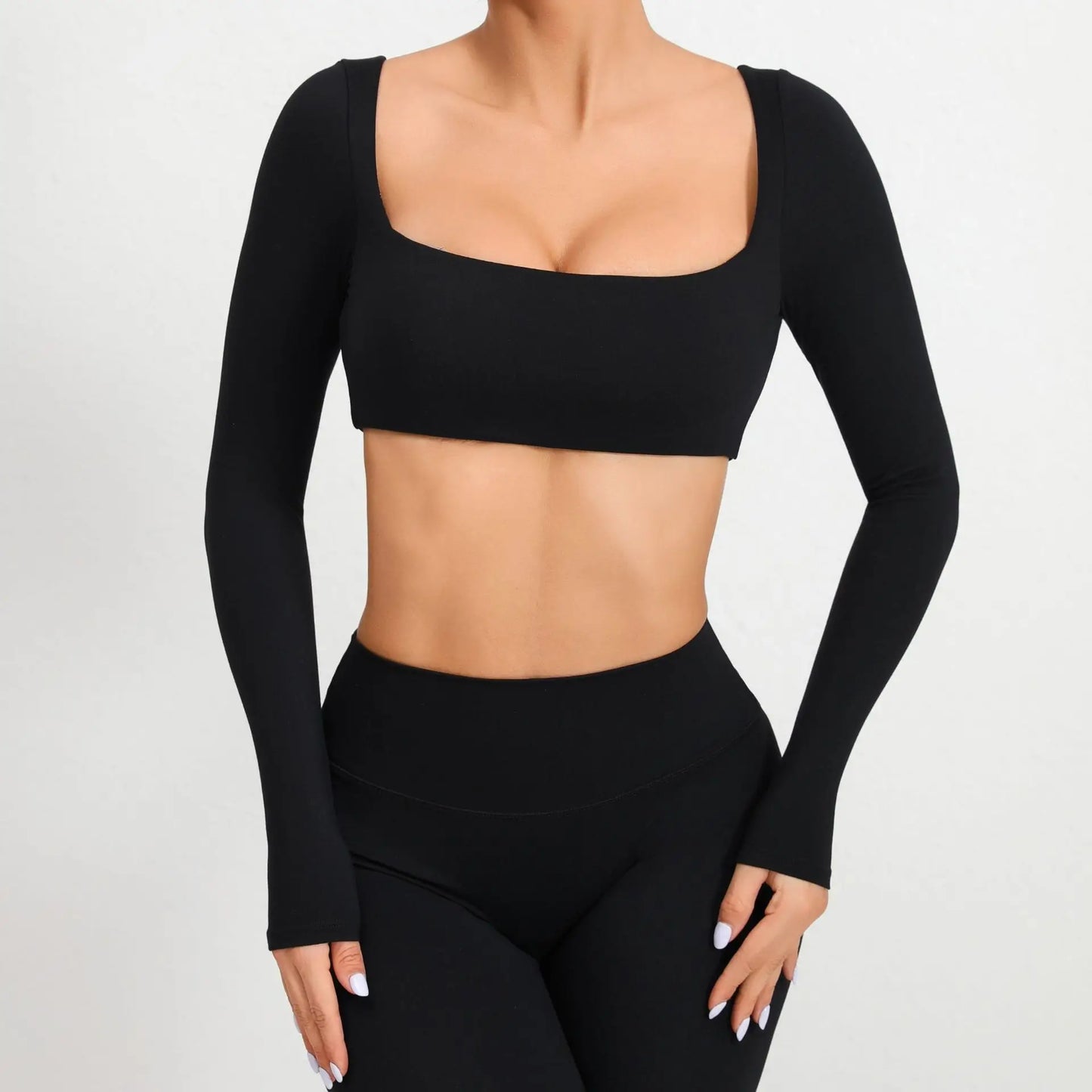 Women Yoga Shirts Crop Top Sexy Long Sleeves Shirts for Women Yoga Sports Fitness Sport Gym Clothes Running Push Up Workout Tops