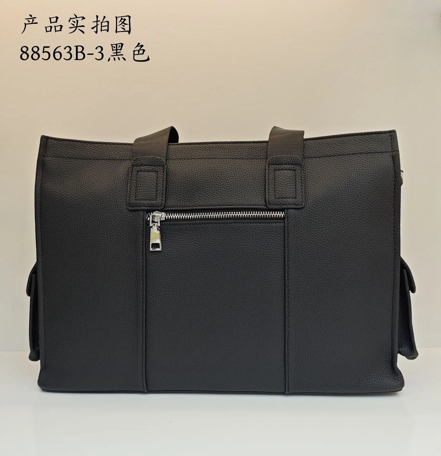 Genuine Messenger Bag Men Leather Handbag Large Capacity Business Commuter Handheld Cowhide Laptop Document Bag Men's Briefcase