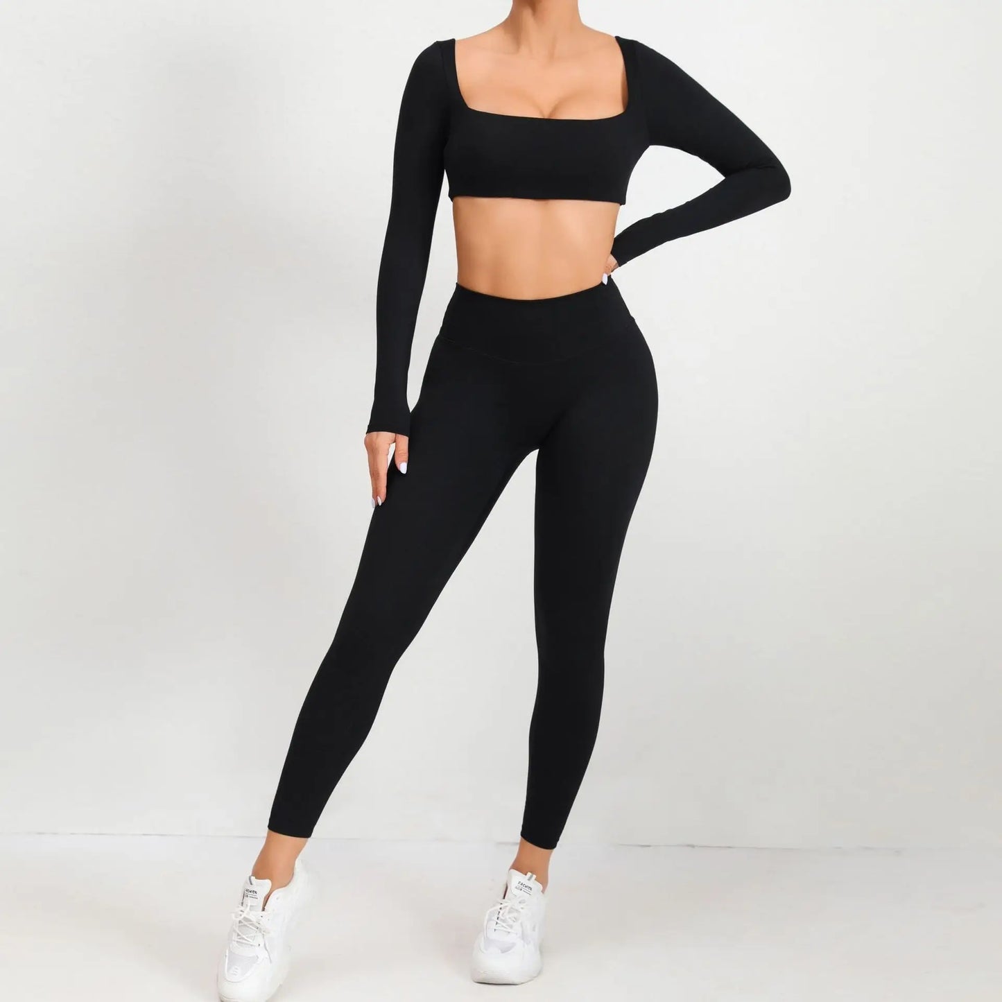 Women Yoga Shirts Crop Top Sexy Long Sleeves Shirts for Women Yoga Sports Fitness Sport Gym Clothes Running Push Up Workout Tops