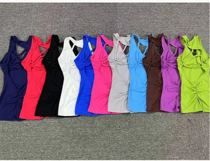 Seamless Yoga Jumpsuits Sports Fitness One-Piece Tight Sleeveless Beauty Back Workout Gym Running Training Bodysuits for Women