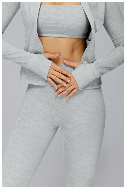 Zip Fitness Clothes Women Long Sleeve Sports Jacket Gym Clothes Woman Yoga Shirt Quick Dry Top Sunscreen Sportswear Yoga Clothes