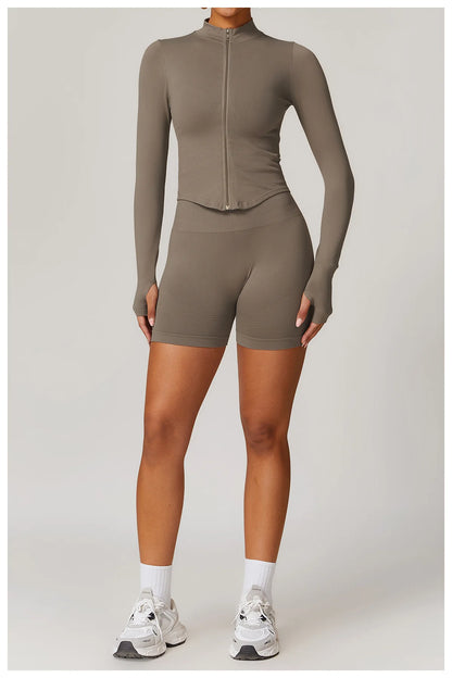 Seamless Athletic Wear Women's Clothes 2 Pieces Yoga Set Workout Sportswear Gym Clothing High Waist Leggings Fitness Sports Suit