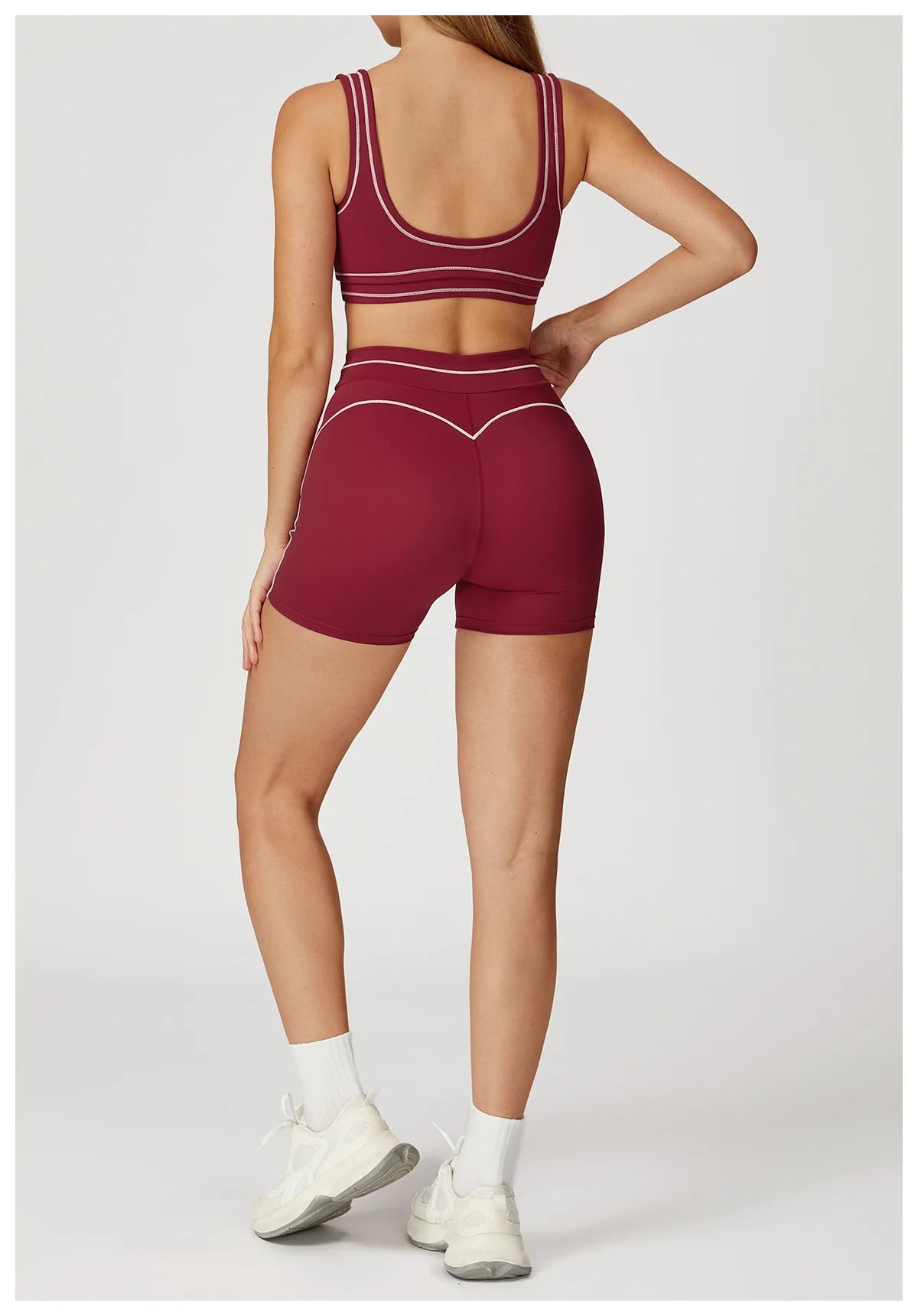 Color Contrast Yoga Bra Women Breathable Gym Fitness Bra Shockproof Sports Underwear Female Workout Bra Push Up Cycling Crop Top