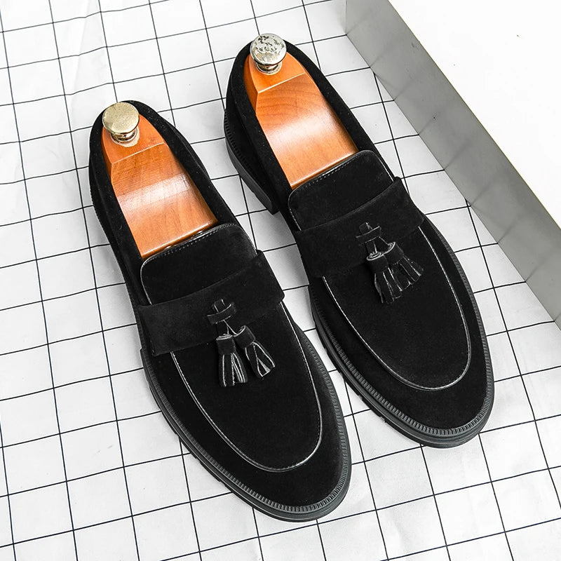 Hot Selling Soft Soled Comfortable Loafers Europe America Massage Soles Men's Commuting Work Shoes Party Men's Formal Shoes