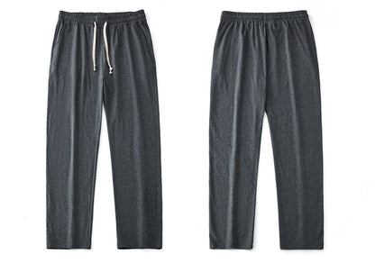 Men's 180G Combed Cotton Sport Pants Solid Color Straight Sweatpants Comfortable Casual Spring Autumn Homewear Men's pants