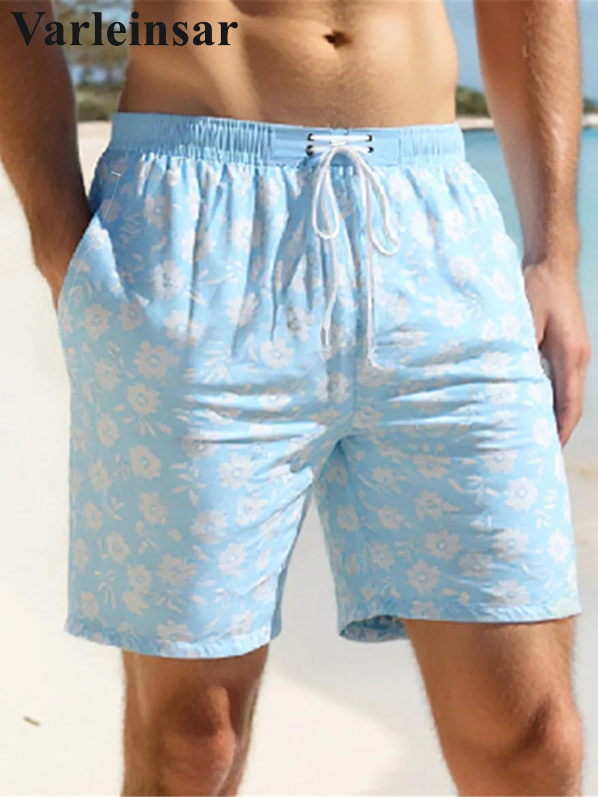 S - XXL Printed Shorts Men Fashion Summer Men's Swimwear Shorts Swim Trunk Sports Pants Men's Briefs Swimsuit Beach Shorts V7098