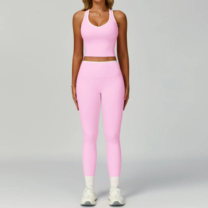 2 Pieces Gym Tracksuit Women Clothes Yoga Set Workout Outfits Fitness Sportswear High Waist Leggings Sports Bra Athletic Wear