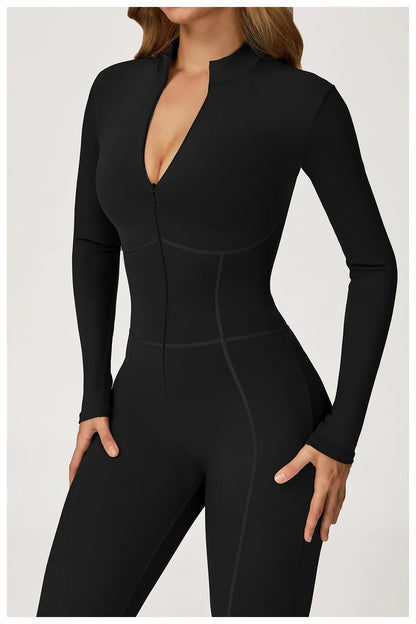 Winter Autumn Yoga Jumpsuit Women's One-piece Suit Sportswear Women Gym Rompers Long-sleeved Warm Overalls High Elastic Bodysuit