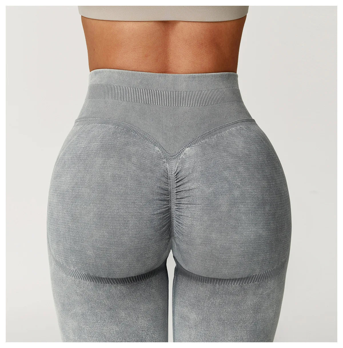 Custom LOGO Women's Seamless Sandblasting Yoga Pants High Waist Hip Lift Tight Running Sports Fitness Yoga Pants