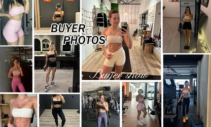 Summer Two Piece Fitness Sports Set Women Workout Yoga Outfit Strapless Bra Woman 2Ps Gym Crop Top Deportivos Mujer Gym Suits