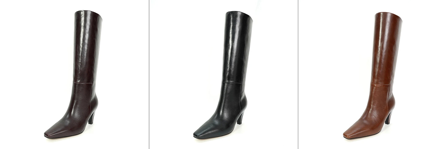 2026 Autumn And Winter Fashion Women's High Top Boots With Pointed Side Zipper Elegant Knight Boots, Sexy Motorcycle Boots 35-42