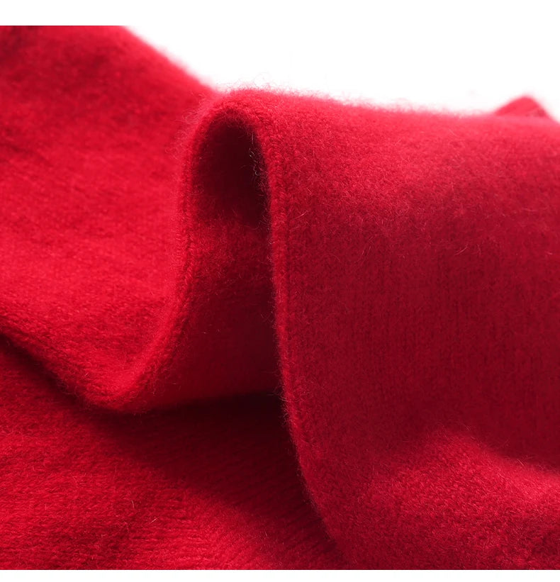 DjzDsm Men's Pure Cashmere Knitted Socks, Casual Medium Tube Socks, Antibacterial and Deodorizing Men's Socks, Warm and Elastic
