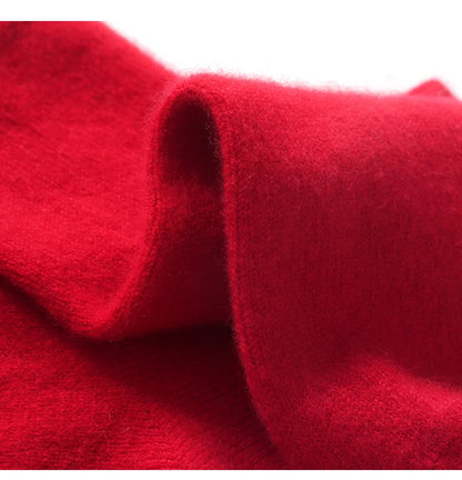 DjzDsm Men's Pure Cashmere Knitted Socks, Casual Medium Tube Socks, Antibacterial and Deodorizing Men's Socks, Warm and Elastic