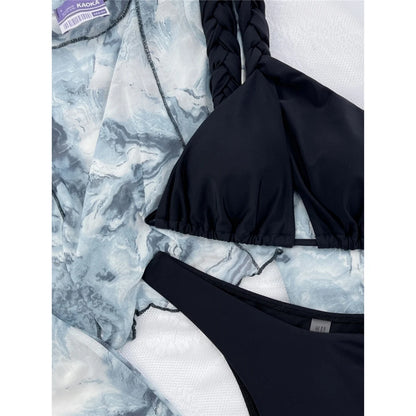 Sexy Cut Out One Shoulder Brazilian Bikini Women Swimwear Female Swimsuit Two-pieces Bikini set Bather Bathing Suit Swim V4515