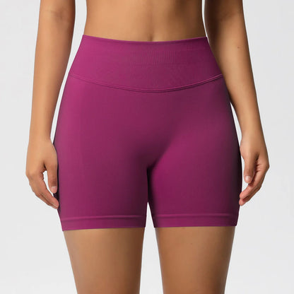 Custom LOGO women's  28-color XS-2XL seamless fitness yoga shorts high waist hip lift sports tight quick-drying shorts