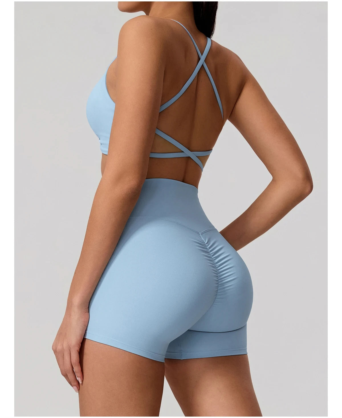 New Summer 2Pcs Women's Quick-Dry Sports Set V-Shaped Bra Female Sleeveless Yoga Outfit Gym Two-Piece Woman Sport Clothes