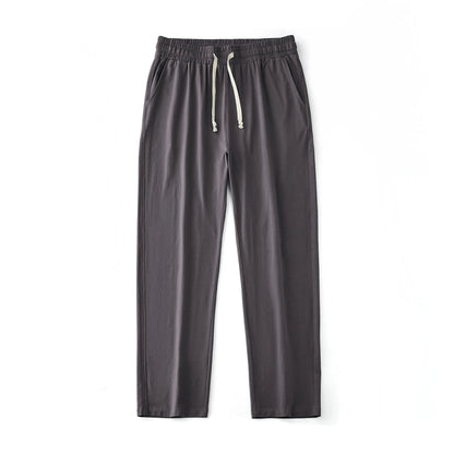 Men's 180G Combed Cotton Sport Pants Solid Color Straight Sweatpants Comfortable Casual Spring Autumn Homewear Men's pants