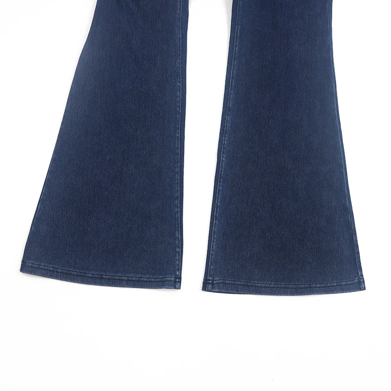 SOISOU Sexy Jeans For Women Leggings Yoga Pants Denim Bell-bottoms Soft Elastic Breathable High waist 4 Pockets Women's Pants